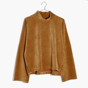 Texture & Thread Velour Corduroy Mockneck Top